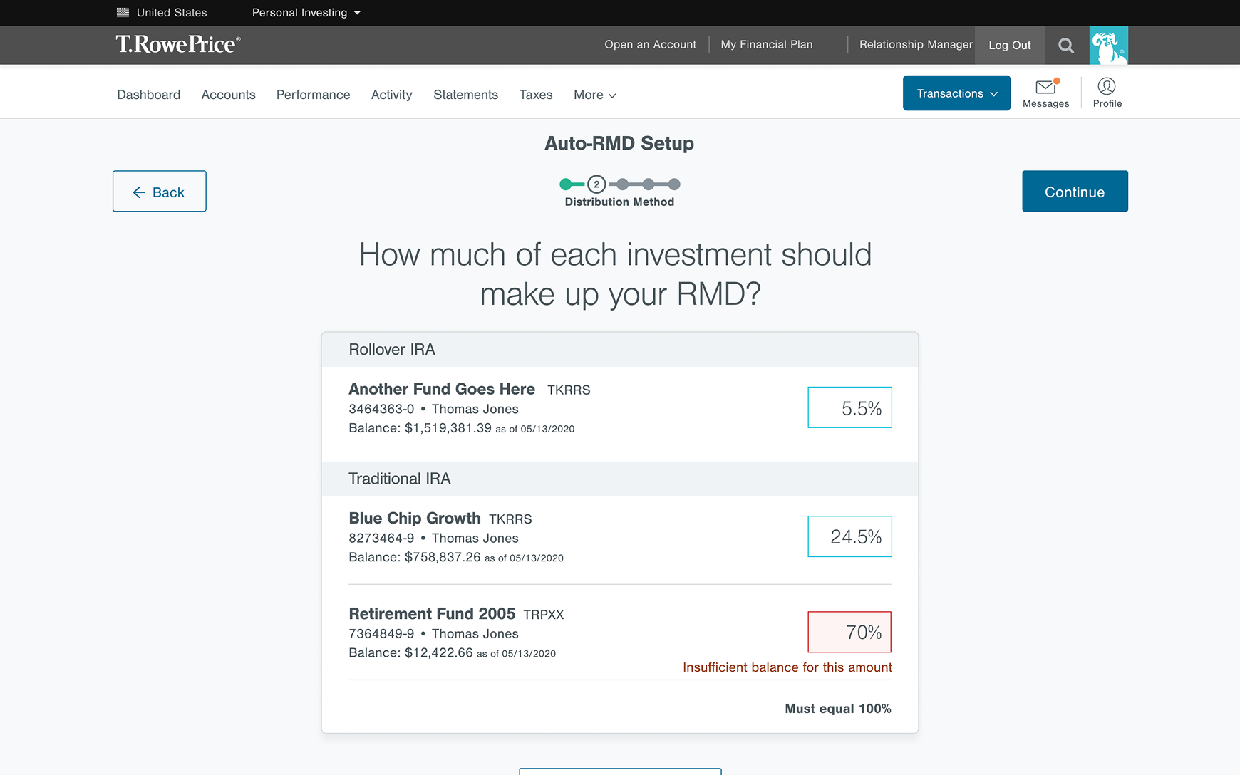 Allocation validation and information states