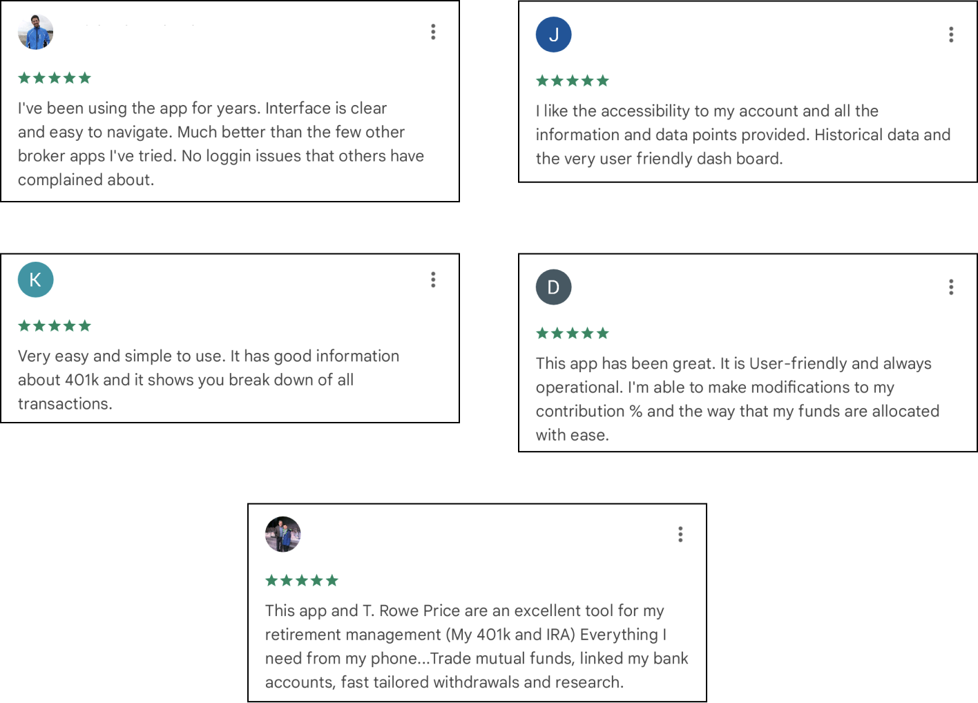 Reviews from the Apple App Store