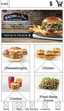 Wireframe screen