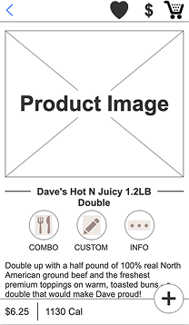 Wireframe screen