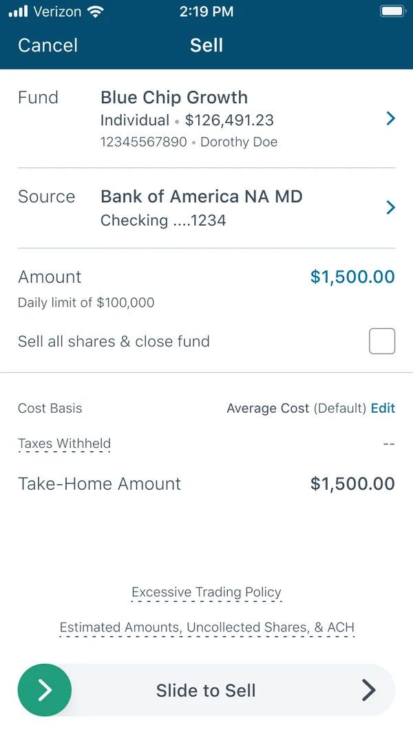 New sell flow, step 4