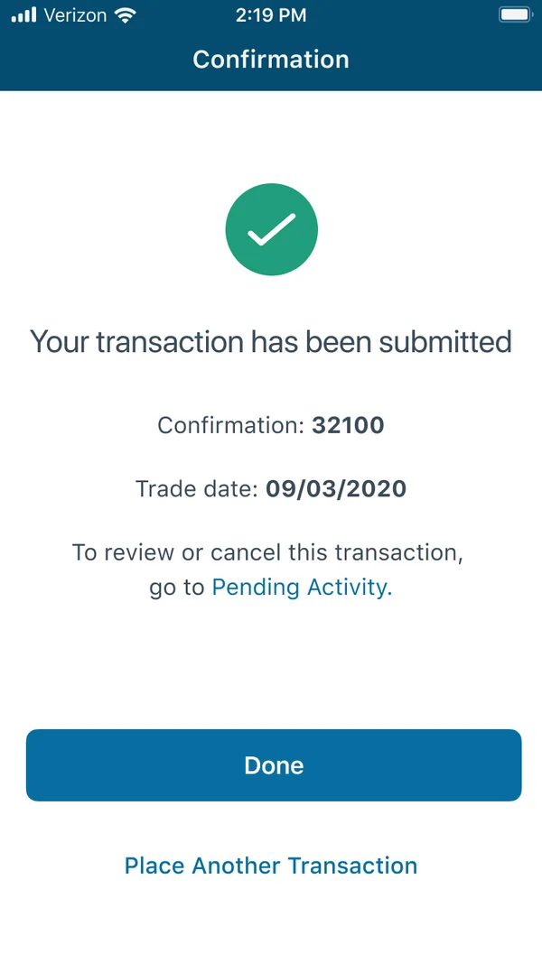 New sell flow, step 5